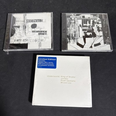Underworld Sealed CD Lot Dirty Epic Cowgirl Dubnobasewithmyheadman Kind Of Snake