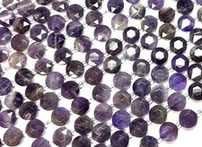 Gorgeous 10mm Faceted Amethyst Coin gemstone beads