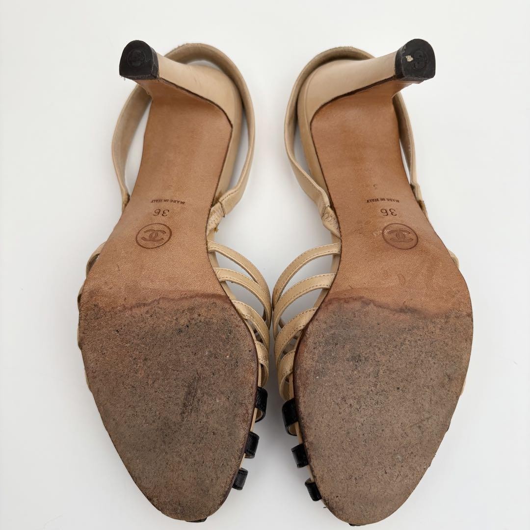 Chanel Embroidered Strap Pumps Shoes Logo Bicolor Size 36 US About6 For Women thumbnail 16