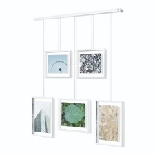 Umbra Exhibit Picture Frame Gallery Set - 5 Adjustable Wall Collage Photo Displa