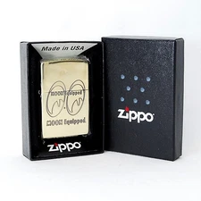 MOON Equipped Brass Zippo Lighter Genuine Zippo Oil Free Shipping