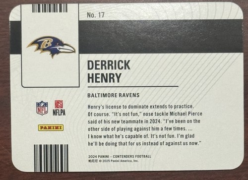 DERRICK HENRY License To Dominate! 2024 PANINI CONTENDERS #17 Case Hit - Bild 2 von 2