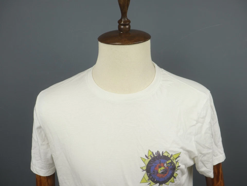 EDWIN White 100% Cotton Crew Neck Casual Short Sleeve Pullover Tee Shirt Size M - Image 2 of 4