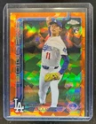 2025 Topps Chrome Sapphire Roki Sasaki RC Orange Refractor Rookie #6/25 Dodgers