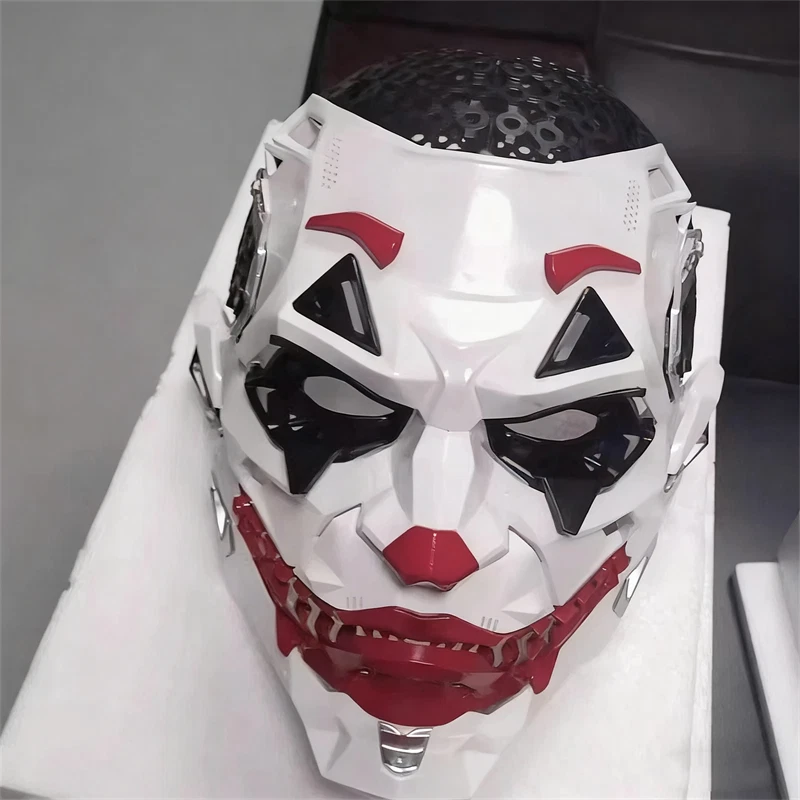 Joker Full Face Masks Resin Cosplay Props w/Dreadlocks Punk Style Accessories - Image 4 of 4
