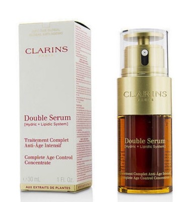 Clarins Double Serum Hydric Lipidic System 30ml 1oz Age-Control Concentrate NEW
