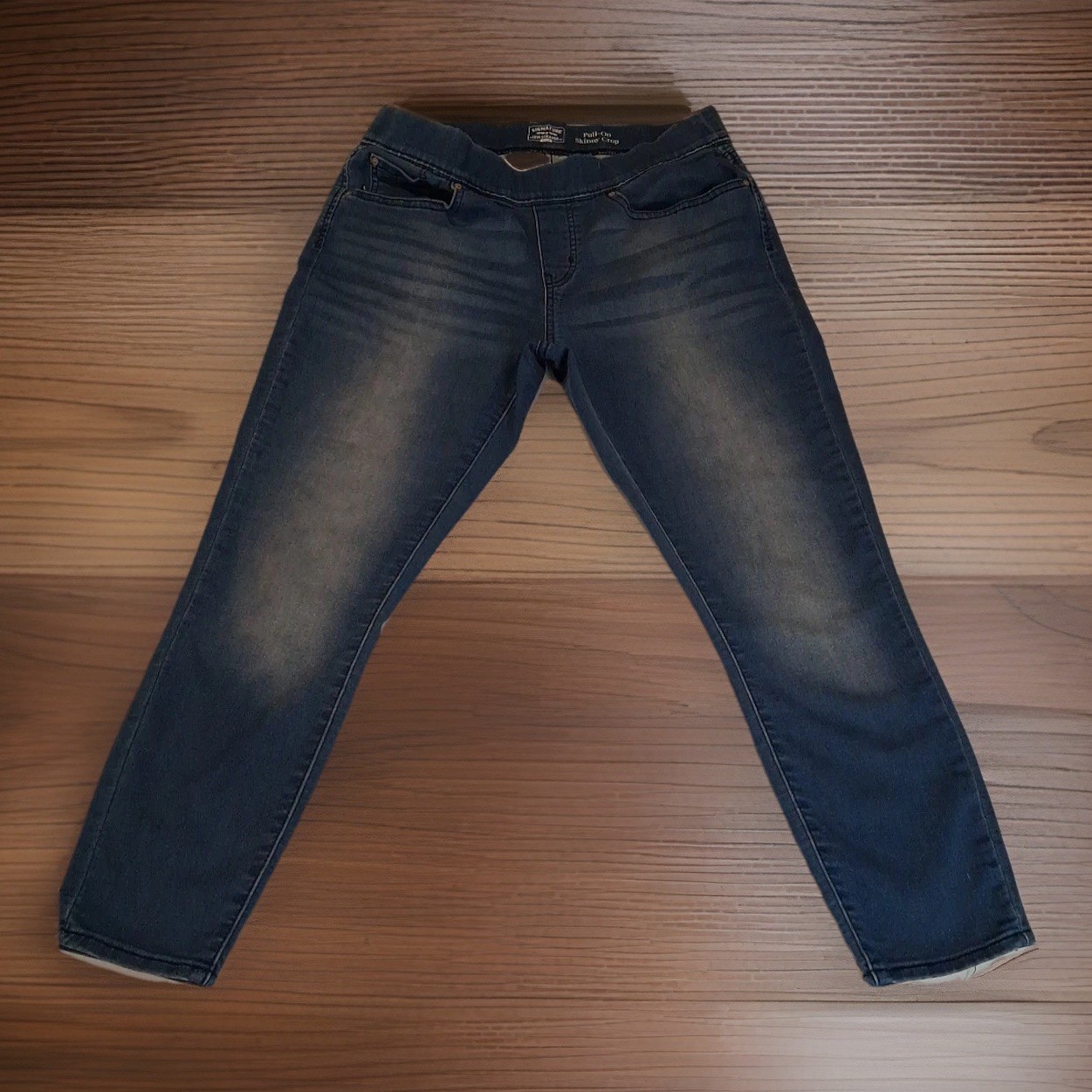 Signature Levi Strauss Pull On Skinny Jeans Women 12 W31 Hemmed 24" Inseam Petit