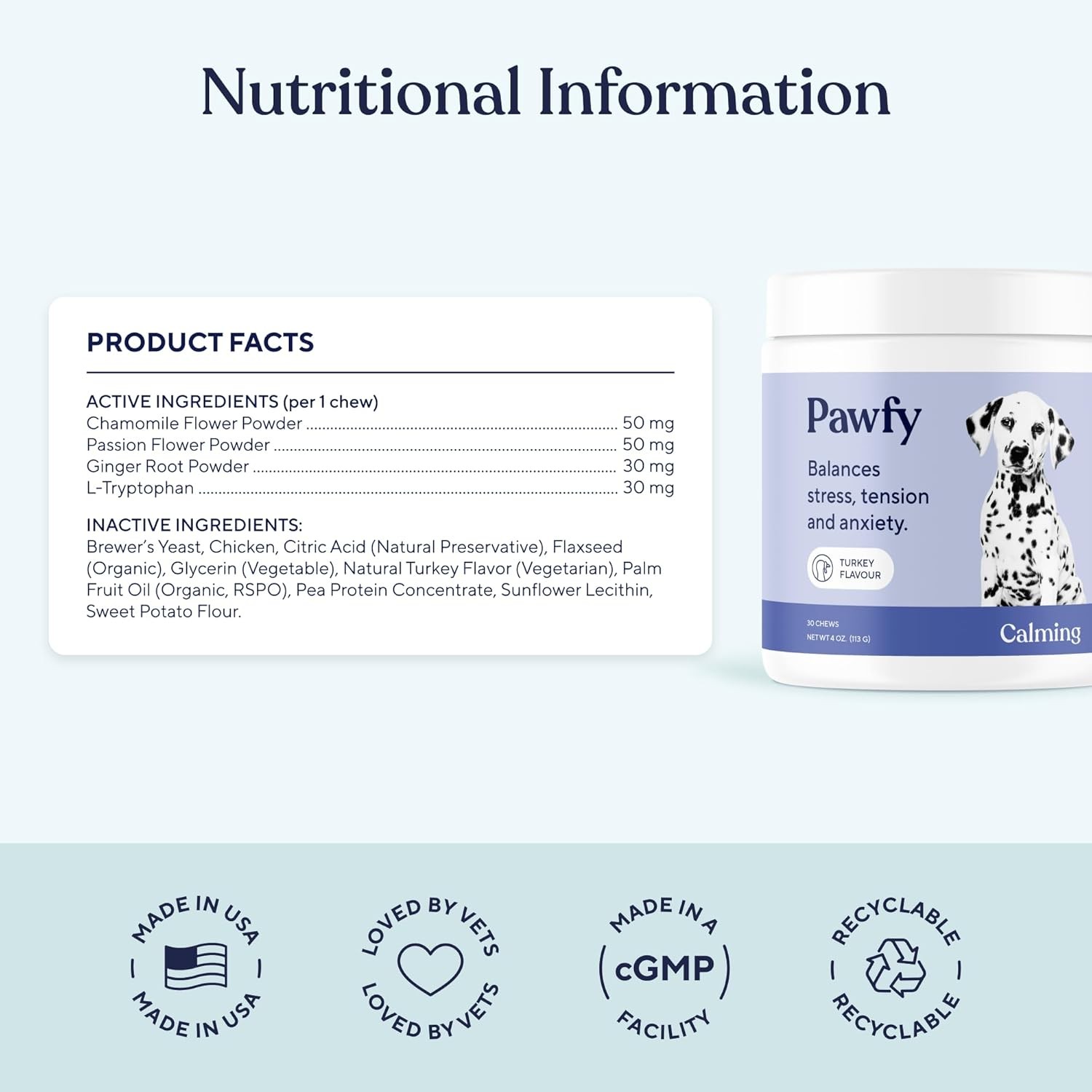 Pawfy Calming Chews for Dogs | Natural Dog - Supports... 