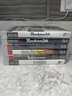 Rockband, Guitar Hero & Rocksmith 6 Game Lot PS3