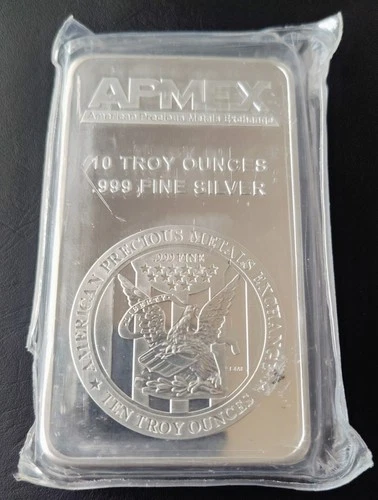 10 oz Silver Bar APMEX .999 Fine