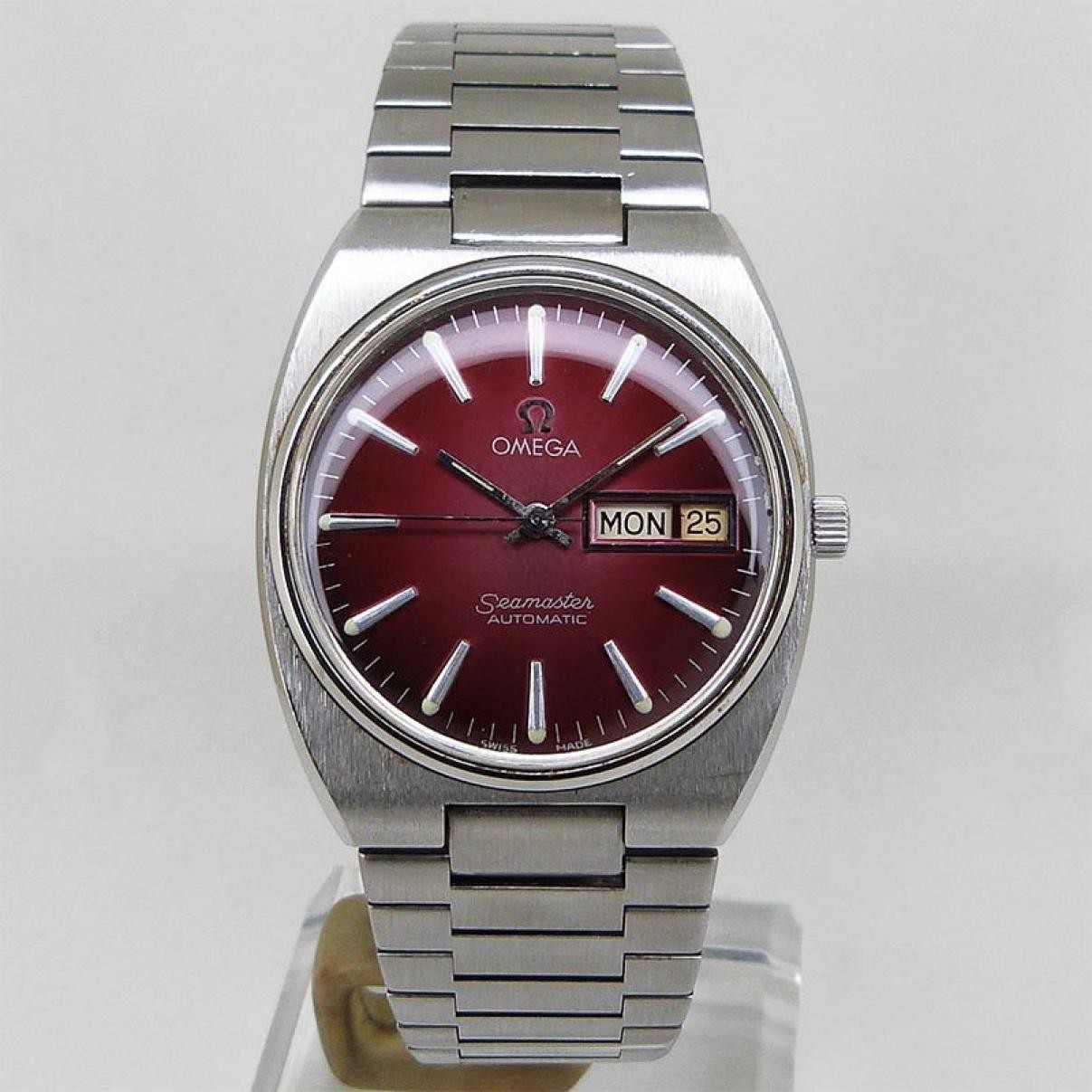OMEGA Watch Seamaster Automatic Antique Cal.1020 Redone Red dial 35mm Date Mens