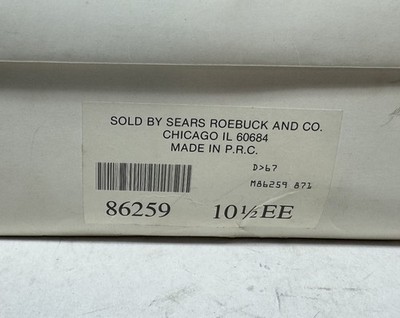 Vintage Sears Roebuck Moc Toe Work Boots Brown Leather Wedge  display picture 1