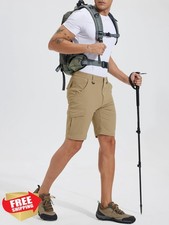 Mens Convertible Hiking Pants Quick Dry Water Resistant Zip Off Cargo