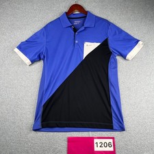 Nike Golf Tour Performance Polo Shirt Dri Fit Purple Black Stretch Casual Men M