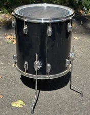 Ludwig Rocker 16" x 16” Floor Tom Drum Black w/legs