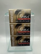 Maxwell TC-30 VHS-C High Grade HGX-Gold Tape Lot Of 3