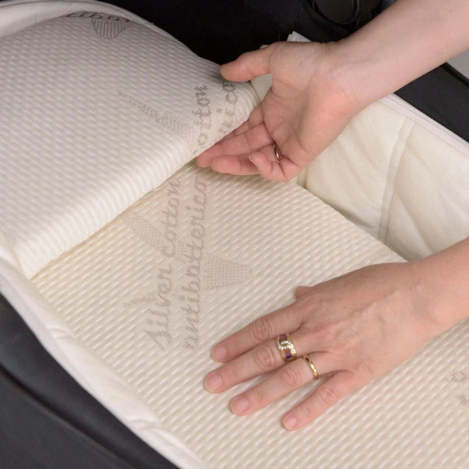 Materassino Carrozzina Antibatterico Silver e Cuscino Traspirante Made in Italy - Immagine 2 di 3