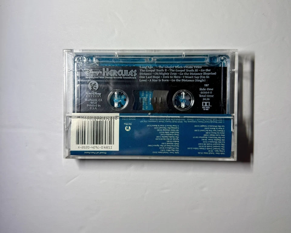 DISNEY'S HERCULES Original Motion Picture Soundtrack Cassette 1997  - Image 2 of 3