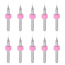 10 x Micro PCB Drill Bit 1/8" Shank 0.25mm Solid Tungsten Carbide Rotary Tool
