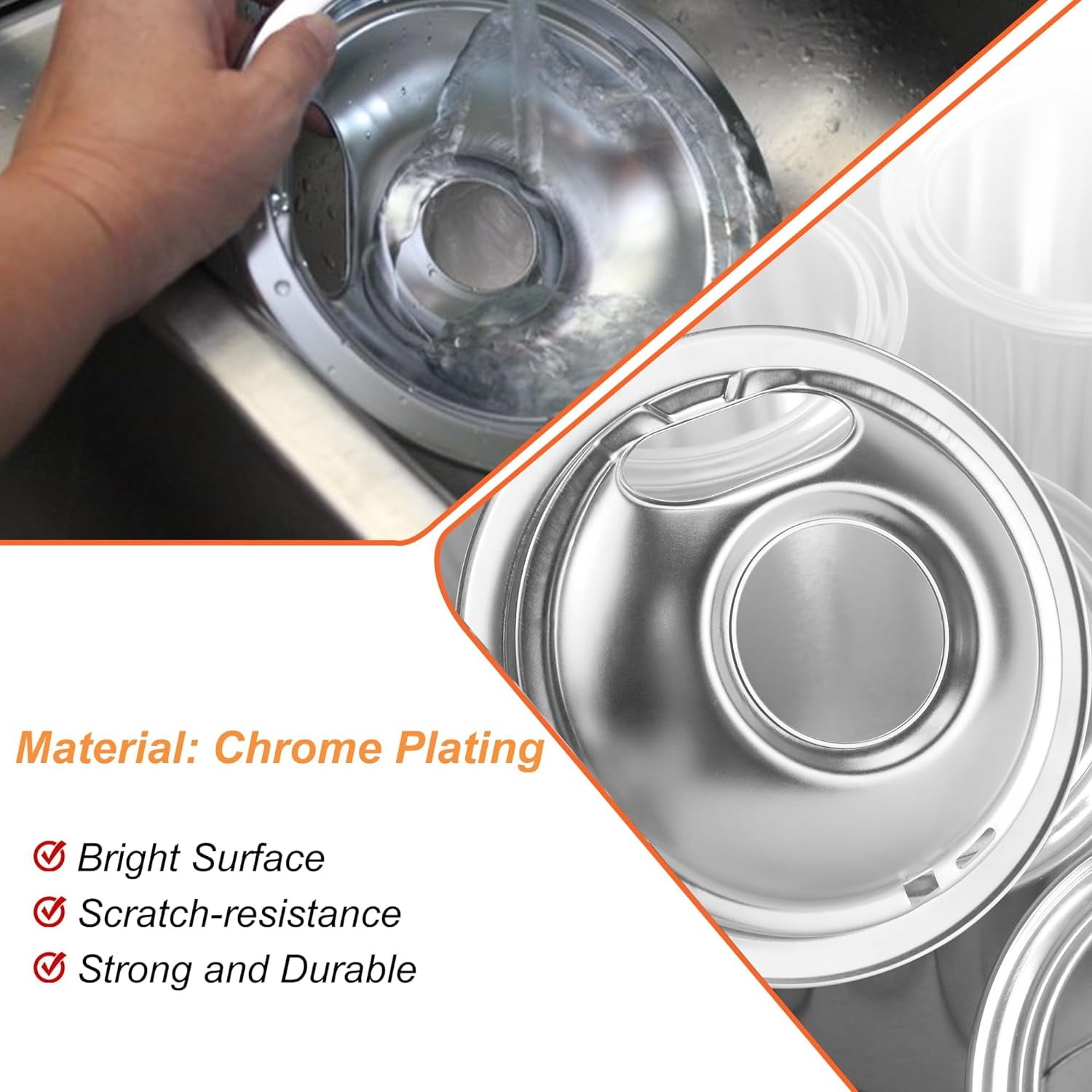 MP22YA Electric Range Burner Element Set with 4PCS Drip Pans For Kenmore Maytag