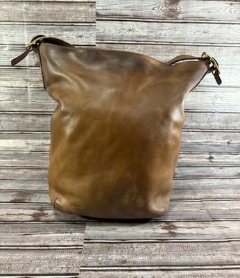 COACH large leather shoulder bag 9183 color brown vintage | eBay