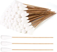 Long q Tips for Cleaning 10 Inch, 100pcs Cotton Swabs, 10" white 