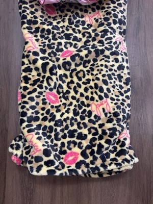 Juicy Couture 2 Pack Leopard/cheetah Plush Throw Blanket & Pillow