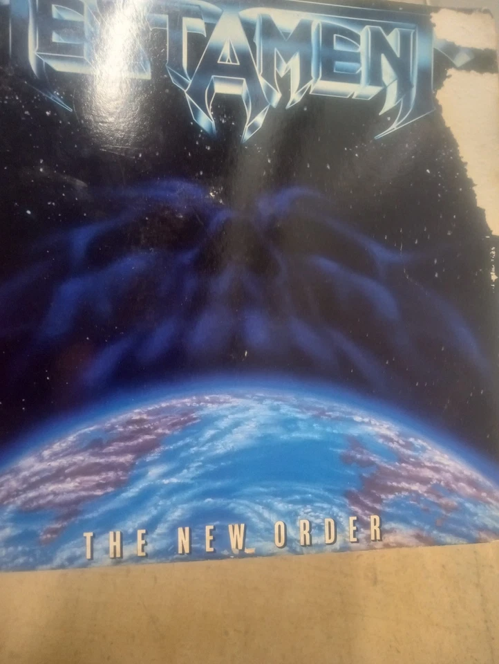 Testament ‎– The New Order LP 1988 Megaforce Worldwide RARE 7-81849-1 G+/G+. - Image 3 of 4