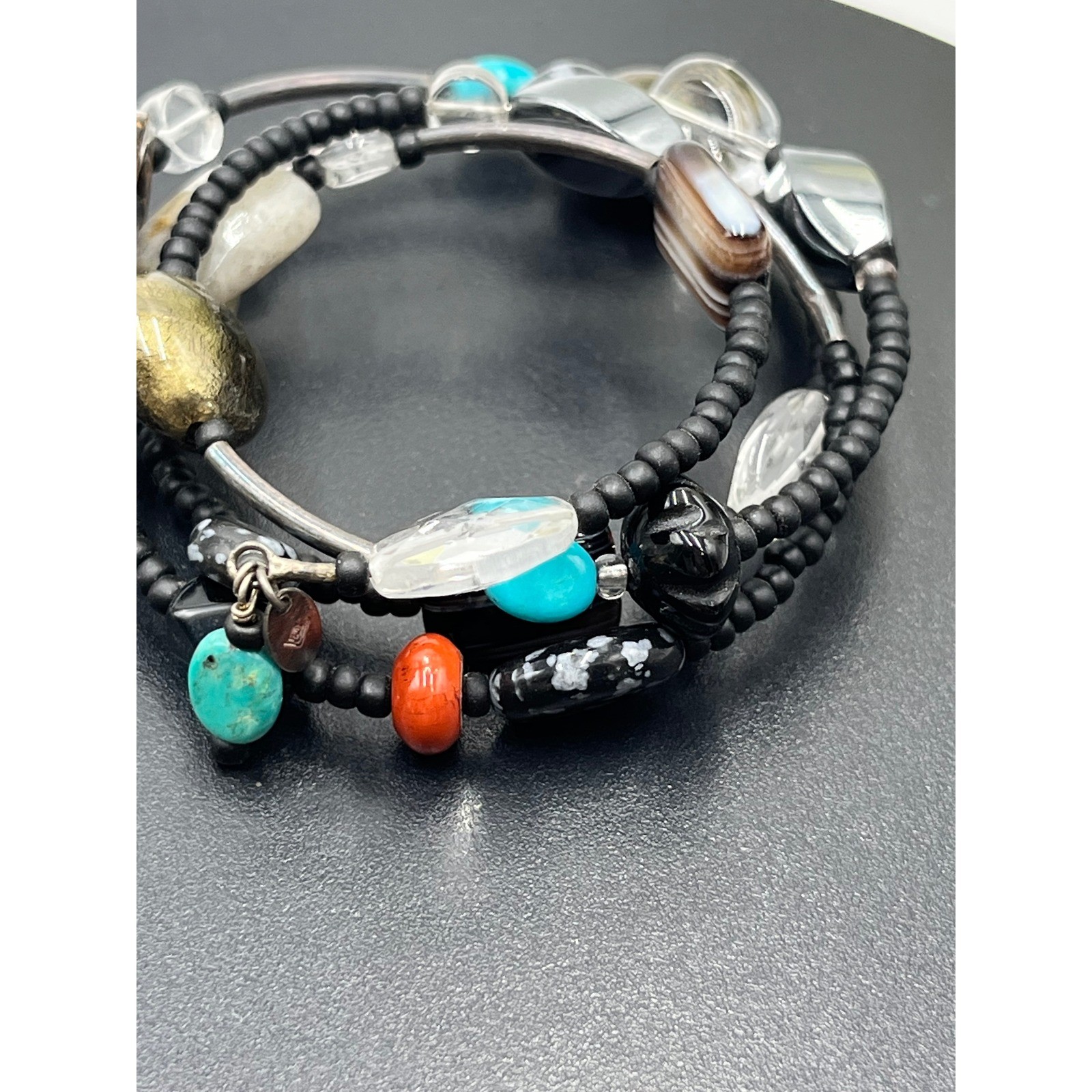 Silpada Sterling Silver TurquoiseLabradorite Sand… - image 4