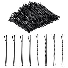 100 PCS Black Bobby Pins 2.2 Inch Stainless Steel Rounded Tips Updos Braids NEW 