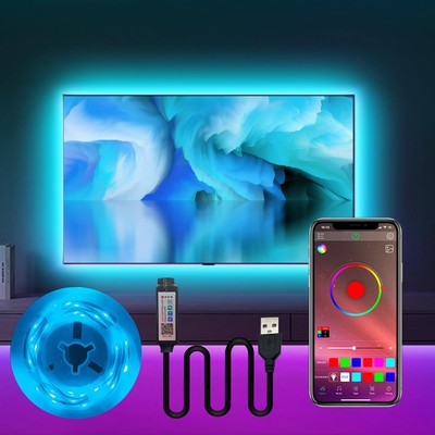 LED Lights for TV 9.84ft USB Led Strip 9.84FT-RGB, Multicolor 