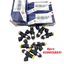 8X Bosch High Impedance Fuel Injectors 0280158821 For Bosch 210lb 2200cc EV14
