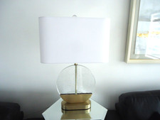 Genuine Crystal and Gold Base LED Table Lamp with Night Light New