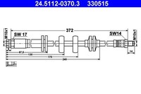 ATE Bremsschlauch 24.5112-0370.3 FüR Fiat Lancia