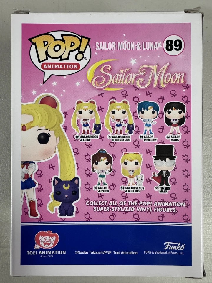 Sailor Moon & Luna (GLITTER) 89 ~ Funko Pop Vinyl ~ Animation + FREE PROTECTOR - Image 3 of 4