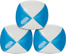 Toys Juggling Balls, 3 Pack, Vinyl Circus Balls, Blue and White