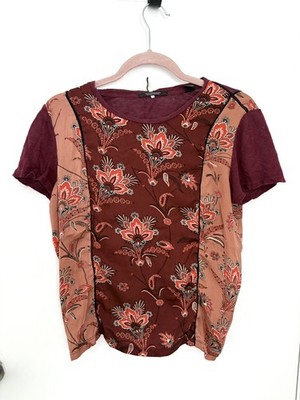 Anthropologie Scotch & Soda The Peaks linen-blend Floral Paisley Print Top