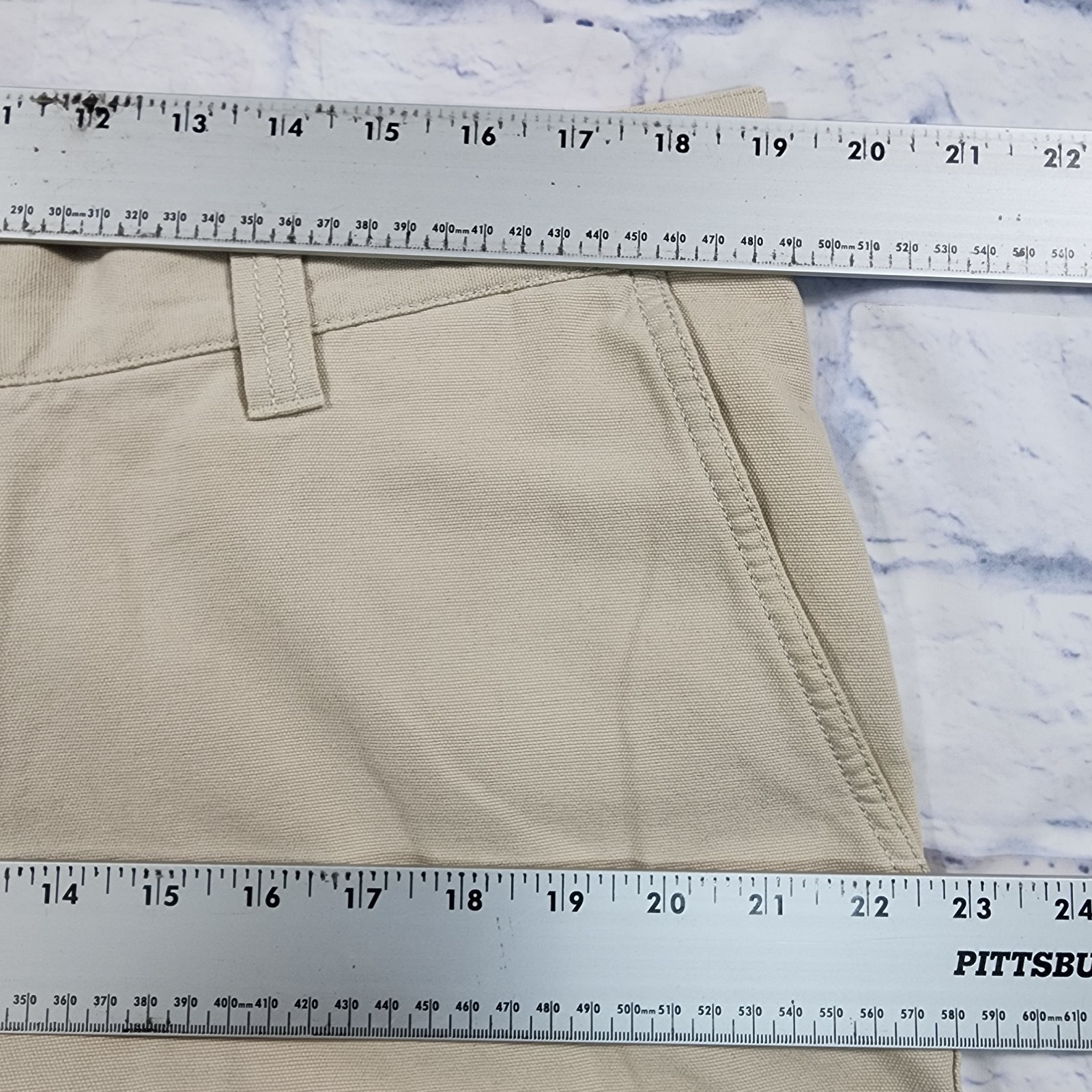 Columbia MENS SIZE 38X30 Roc Flex Pants Beige Heavy Cotton Twill Hiking Outdoors thumbnail 5