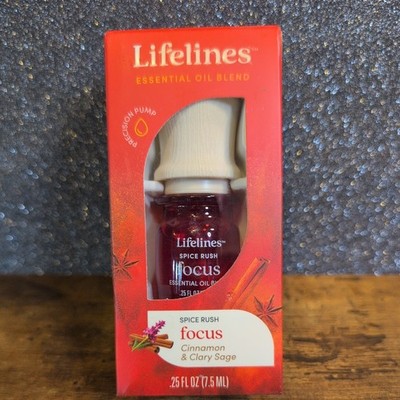 Lifelines Essential Oil Blend FOCUS Spice Rush .25 oz 