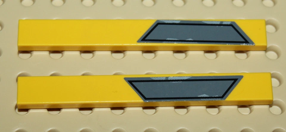 Lego Star Wars 2 x Yellow Tiles 1x8 ref 4162 + sticker set 7256 7283 - Photo 1/1