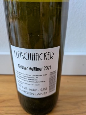 Fleischhacker Grüner Veltliner Weißwein trocken 2021 Burgenland 0,75l 13%