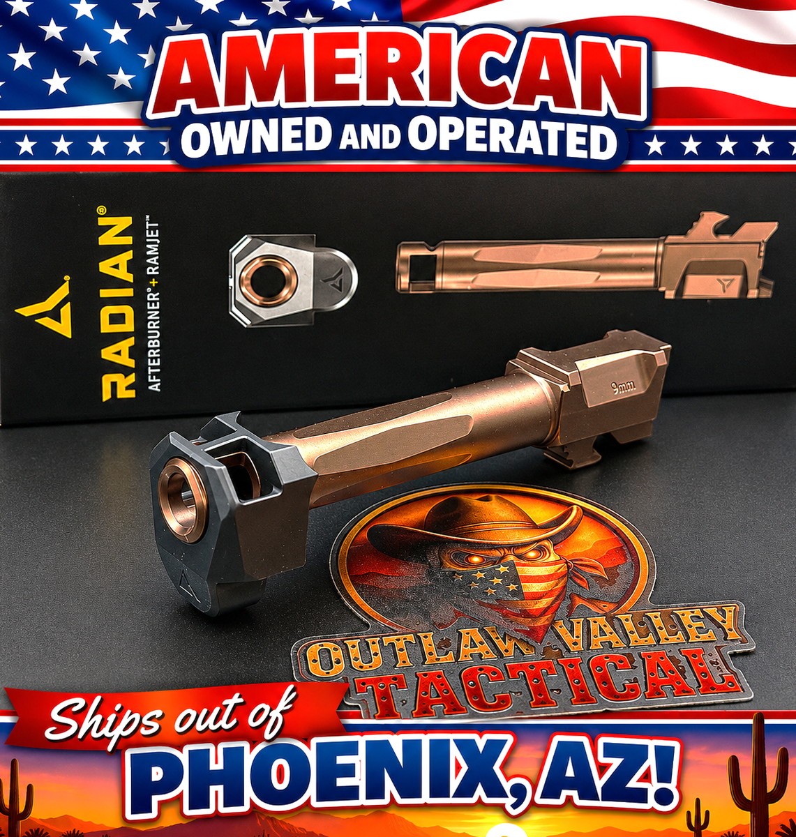 Radian Weapons Ramjet Afterburner Combo Fits Glock 17 Gen5 Bronze