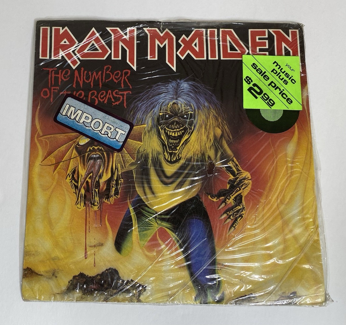 IRON MAIDEN~THE NUMBER OF THE BEAST~1982 RED VINYL SHRINK~UK EMI