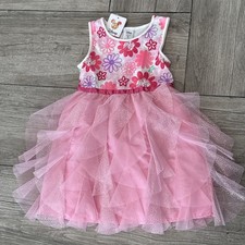 Disney Princess Dress Rapunzel Floral Summer Flowing Tiered Size 4T