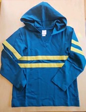 NWT HANNA ANDERSSON ATLANTIC BLUE FRENCH TERRY PULLOVER HOODIE 130 8 52