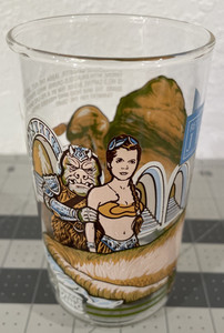 1983 Burger King Coca Cola Star Wars The Return of The Jedi-Jabba 12oz Glass Vtg