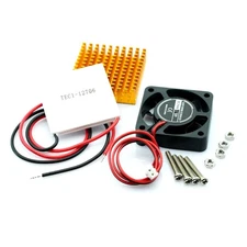 Peltier Cooler Module Kit 12V 40mm x 40mm（1 TEC1-12706+1 Heatsinks+1 Fans）