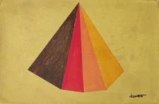 Sol LeWitt Signed Minimalist Oil Painting on Canvas - American Conceptual Art