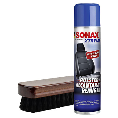 Sonax Xtreme Polsterreiniger Alcantarareiniger 400ml + Textil Lederbürste Set