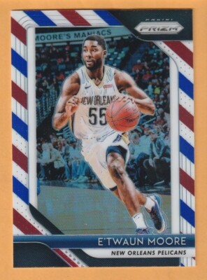 E'Twaun Moore New Orleans Pelicans 2018-19 Prizm Red White Blue #147 Purdue 13H